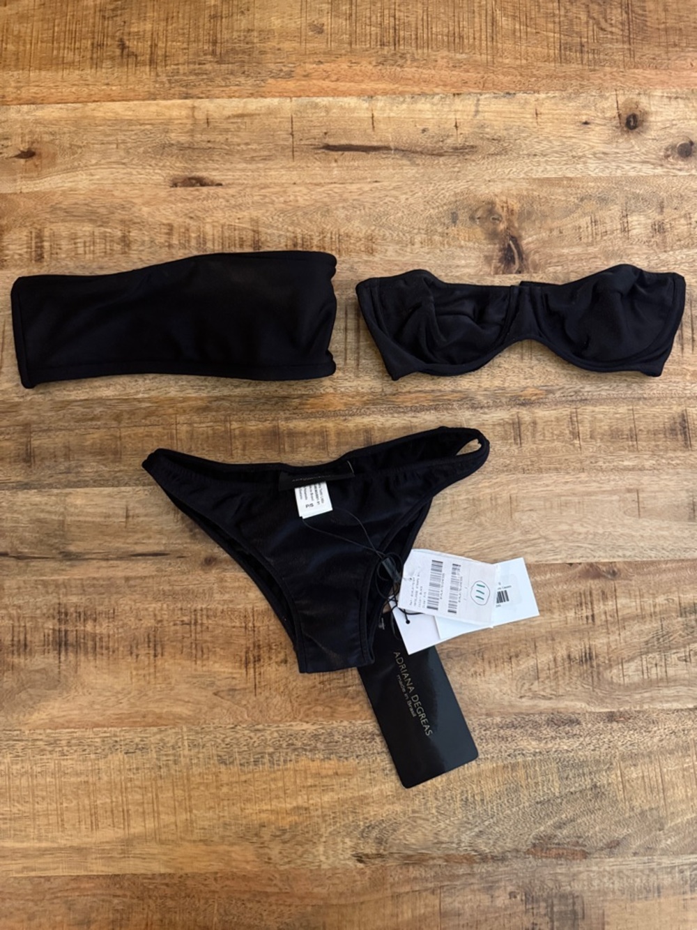 Adriana Degreas Matelassé straps swim Bikini Tops and bottoms NEW NWT
